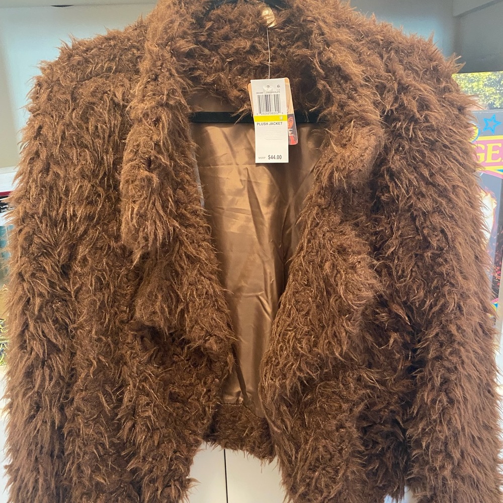 Brown Faux Fur Jacket